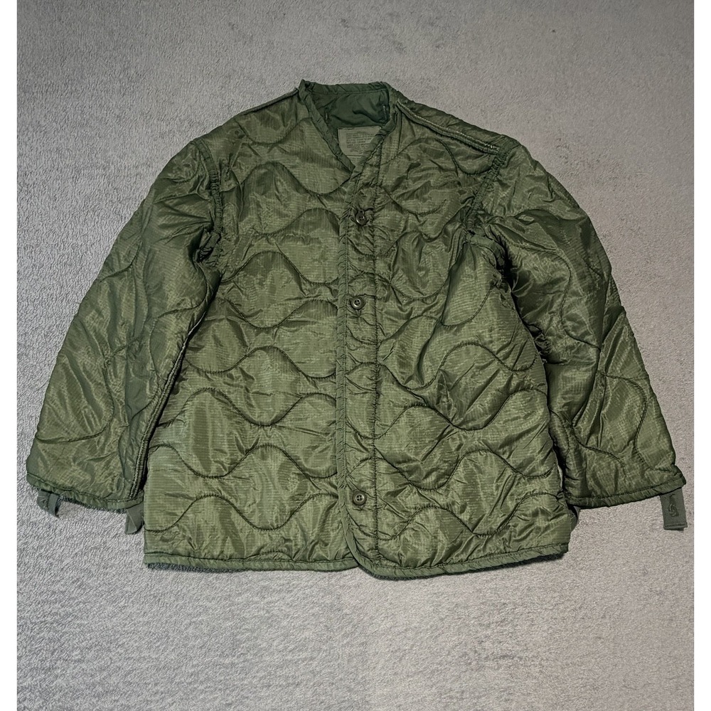 UNICOR Jacket Mens Medium Green Quilted Liner Cold Weather Coat Nylon Military